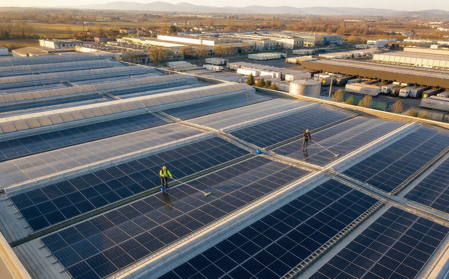 Pulizia Fotovoltaico Capannoni e Aziende — sopralluogo gratuito